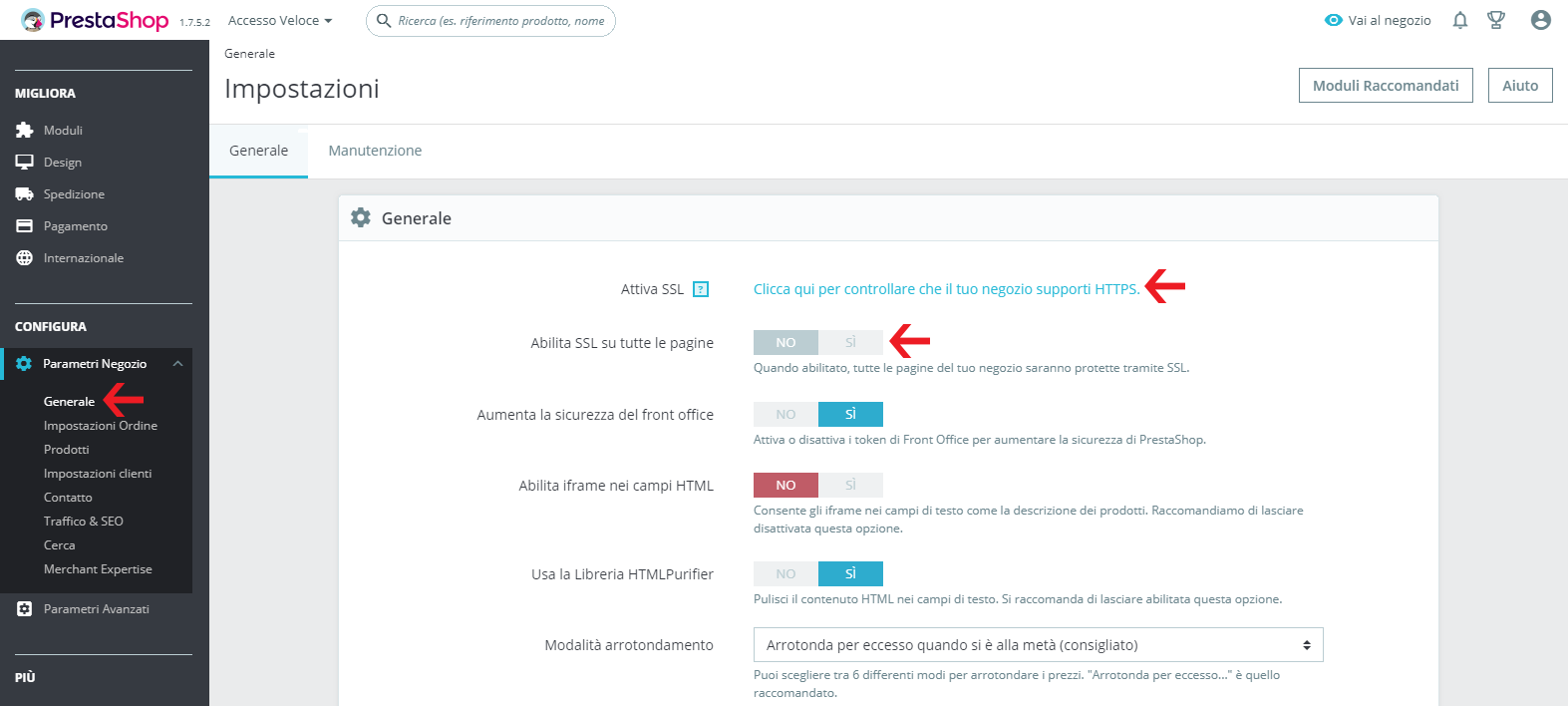 Come attivare certificato ssl prestahop